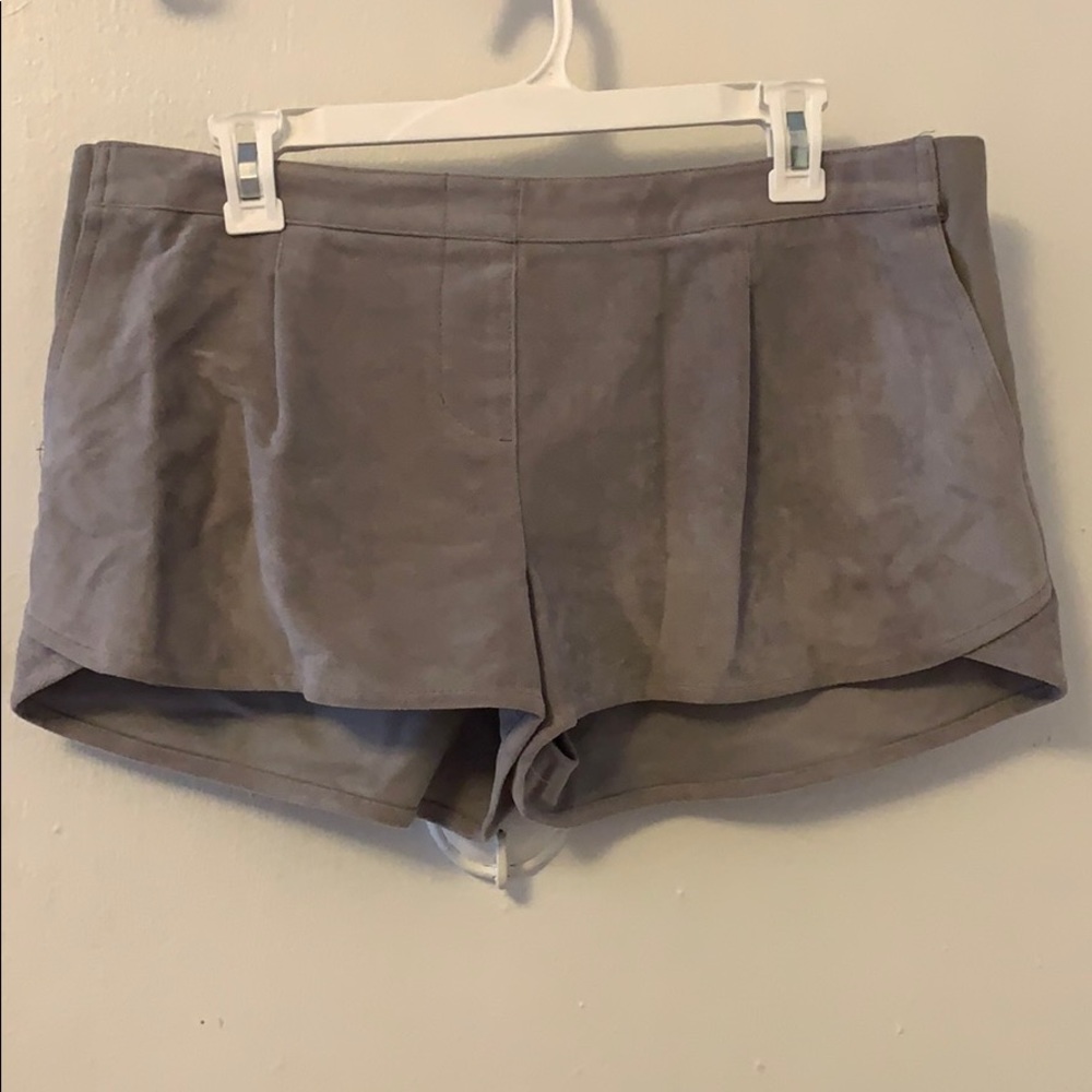 BCBG faux suede shorts